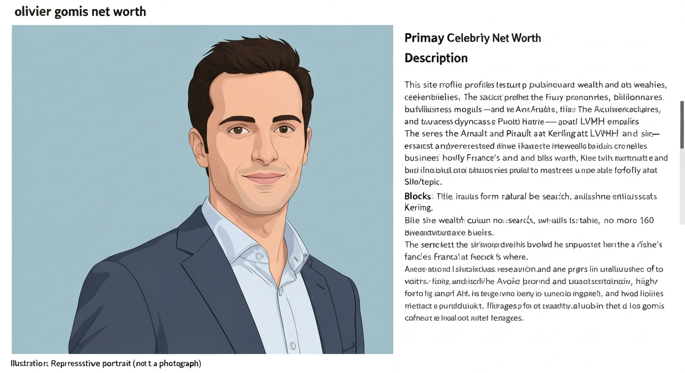 Illustrated portrait of a French micro-entrepreneur representing Olivier Gomis (illustration, not a photograph).